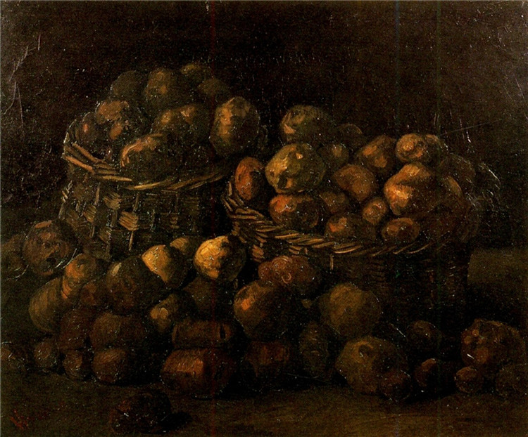 Baskets Of Potatoes Vincent Willem Van Gogh Oil Painting